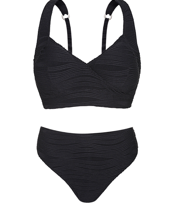 Alternative view of BIKINI LISA EN TELA JACKARD Y CORPIÑO CRUZADO CON FAJA.