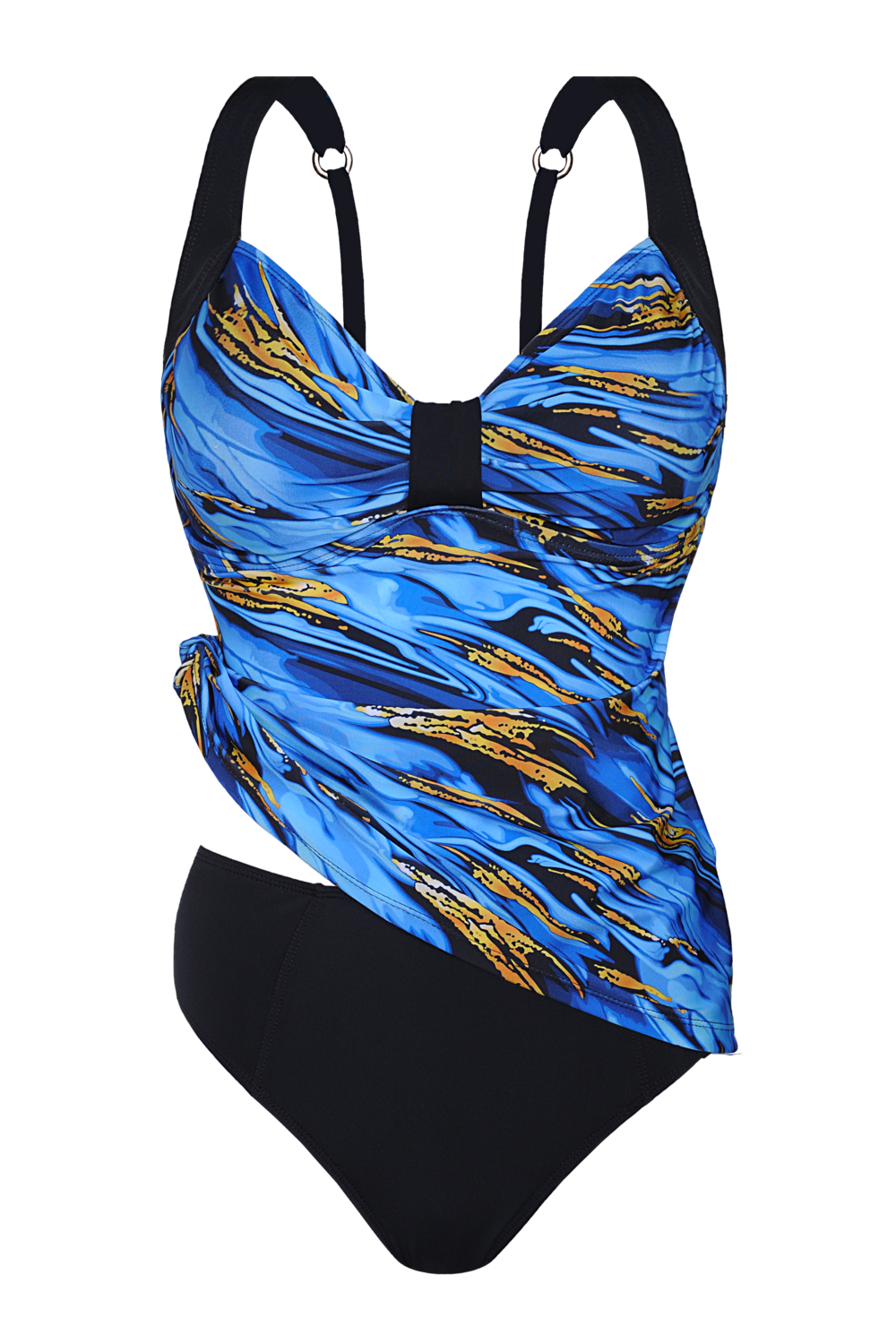 TANKINI ESTAMP. ABSTRACTO EN DIAGONAL CON BOMBACHA LISA. - Imagen 2