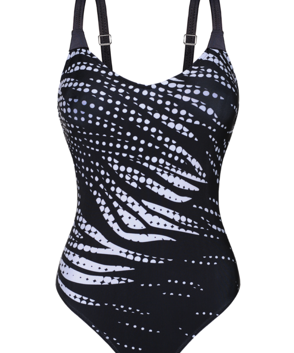 Alternative view of MALLA PANNEAUX ESTAMP. ANIMAL PRINT COMB. C/LUNARES ESCOTE EN V