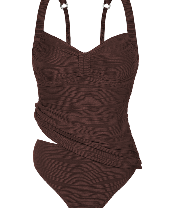 TANKINI EN TELA JACKARD CON CORP. C/TRABA.