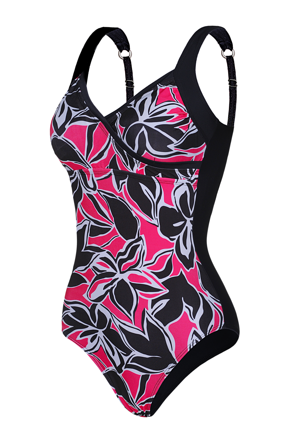 MALLA ESTAMPADA BICOLOR CON VIVOS LISOS EN FRENTE Y ESPALDA LISA. - Imagen 2